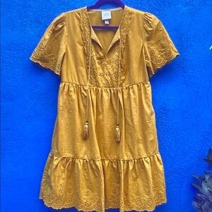 Knox Rose Mustard Yellow Midi Dress